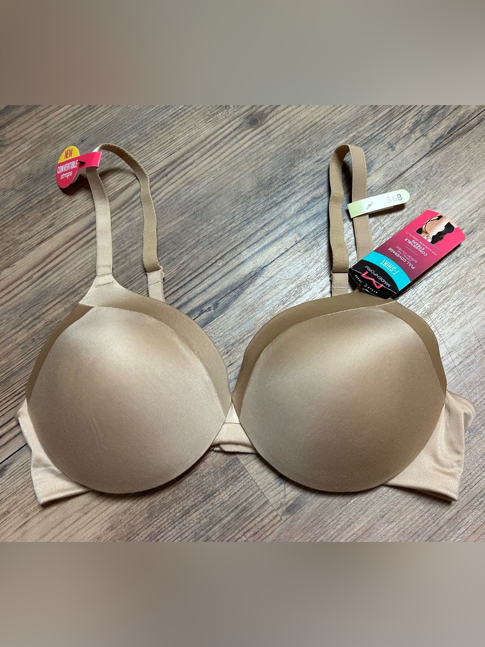Maidenform Beige T-Shirt Bra - Smooth Molded Cups New Size 36B